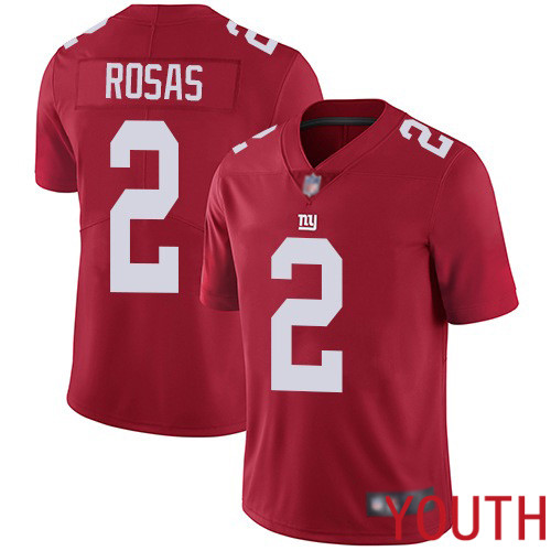 Youth New York Giants #2 Aldrick Rosas Red Limited Red Inverted Legend Football NFL Jersey